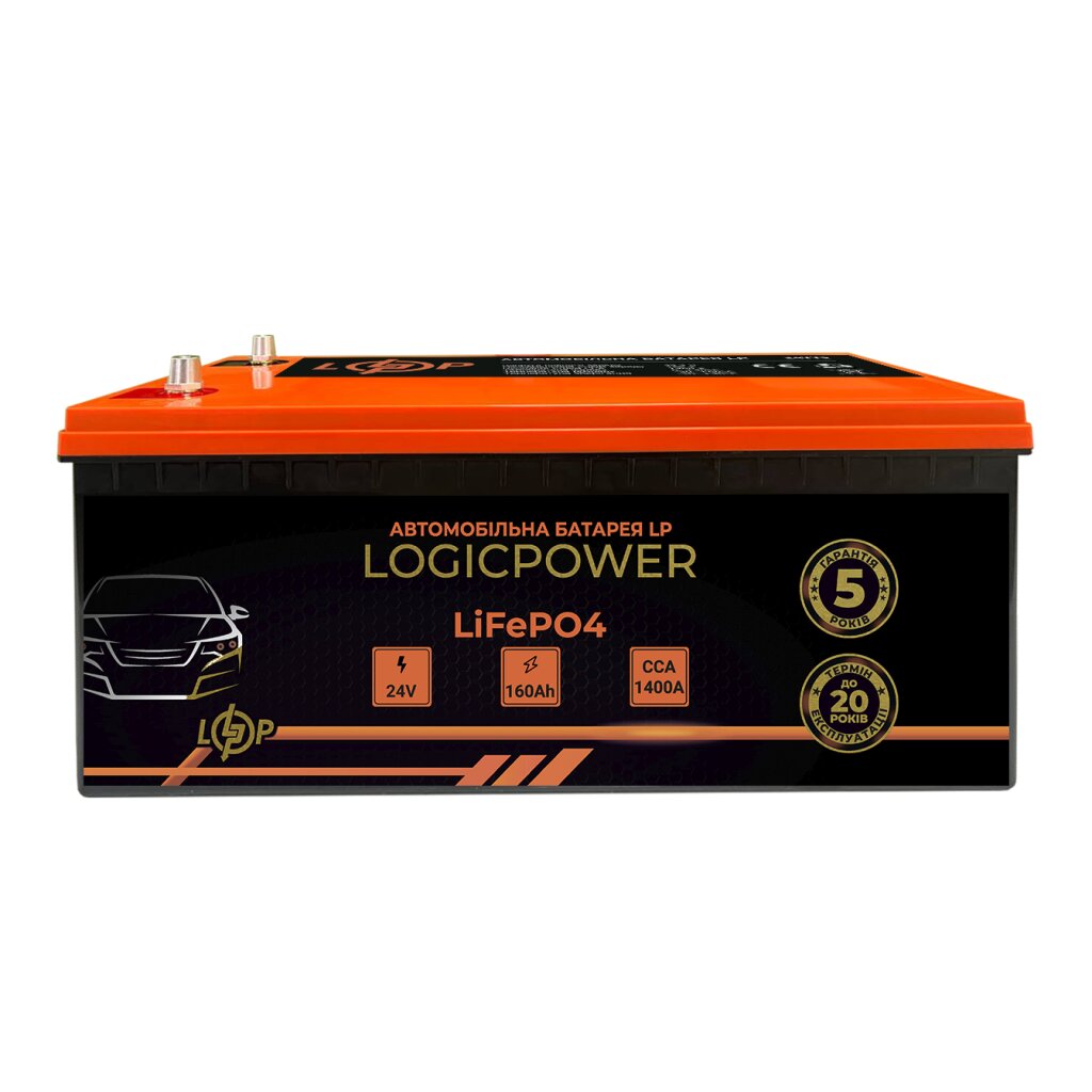 Автомобільний літієвий акумулятор LP LiFePO4 24V - 160 Ah (+ праворуч) BMS 1400А - Изображение 1