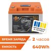 Аккумулятор LP LiFePO4 LCD 12V (12,8V) - 50 Ah (640Wh) (BMS 50A/25A) пластик - Изображение 4