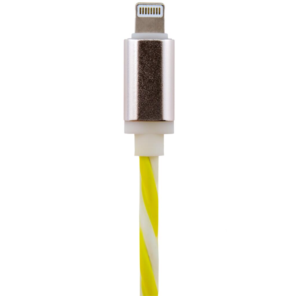 Кабель USB - Lightning 1м W-Gr (силикон) бело-зеленый / Retail - Изображение 2