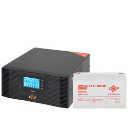 Комплект резервного питания ИБП + гелевая батарея (UPS B1500 + АКБ GL 1200W) 