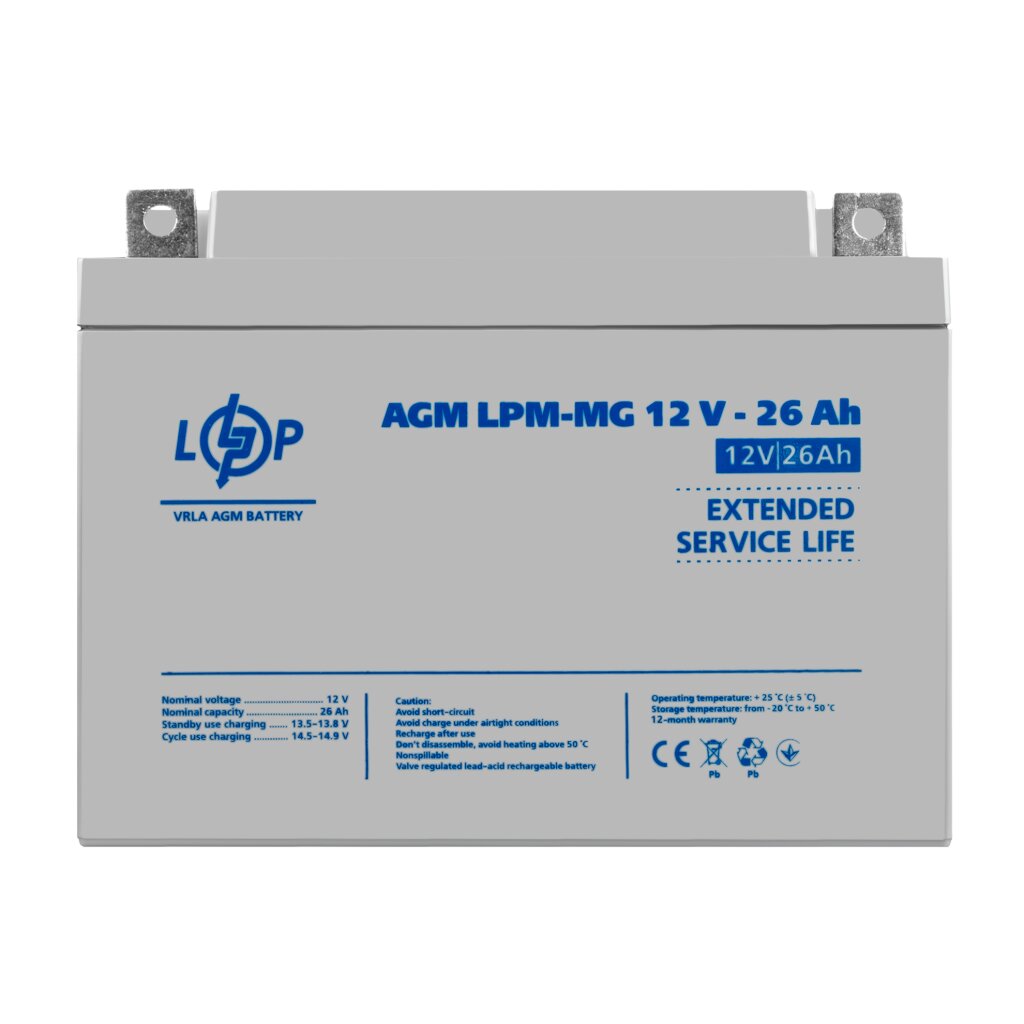 Акумулятор мультигелевий LPM-MG 12V - 26 Ah - Изображение 1