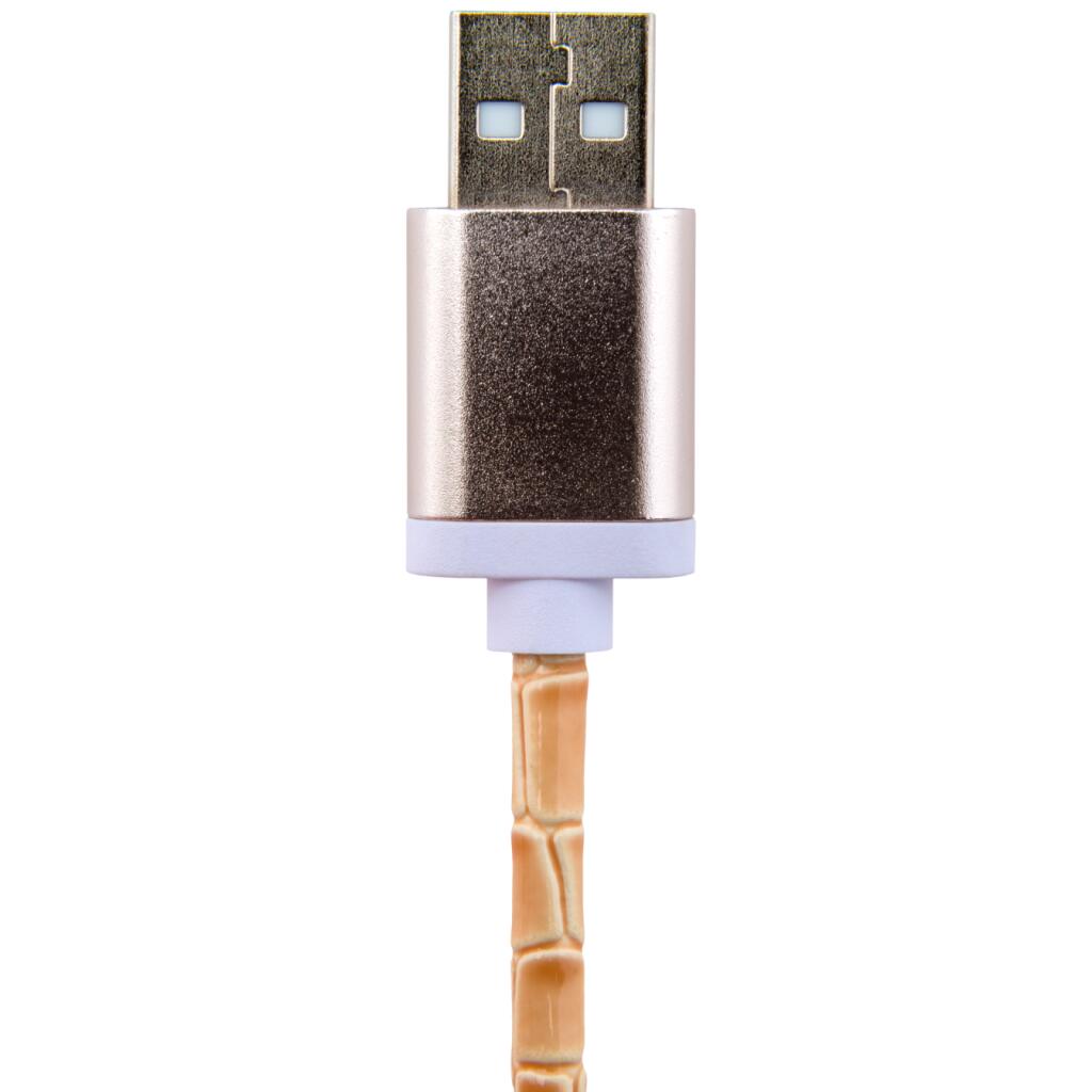 Кабель USB - micro USB 1м W (кожа) белый / Retail - Изображение 3