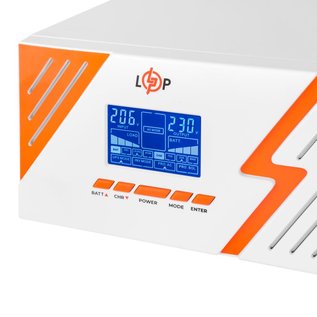ИБП с правильной синусоидой 12V LPM-PSW-1500VA (1050Вт) White - Изображение 7