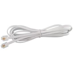Патч-корд ТЕЛЕФОННЫЙ Logicpower, RJ12, 2 m (белый) 944CT 2