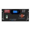 Акумулятор LP LiFePO4 51,2V - 120 Ah 6000Wh (Smart BMS 100A) с LCD RM AB RS485/CAN - Зображення 1