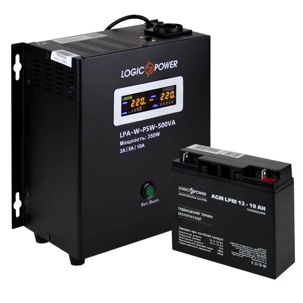 Комплект резервного питания для котла LogicPower ИБП + AGM батарея (UPS A500 + АКБ AGM 235W) - Изображение 2