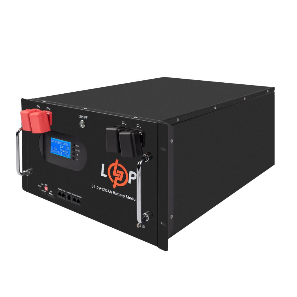 Акумулятор LP LiFePO4 51,2V - 230 Ah (11776Wh) (Smart BMS 200A) с LCD RM AB RS485/CAN - Зображення 5