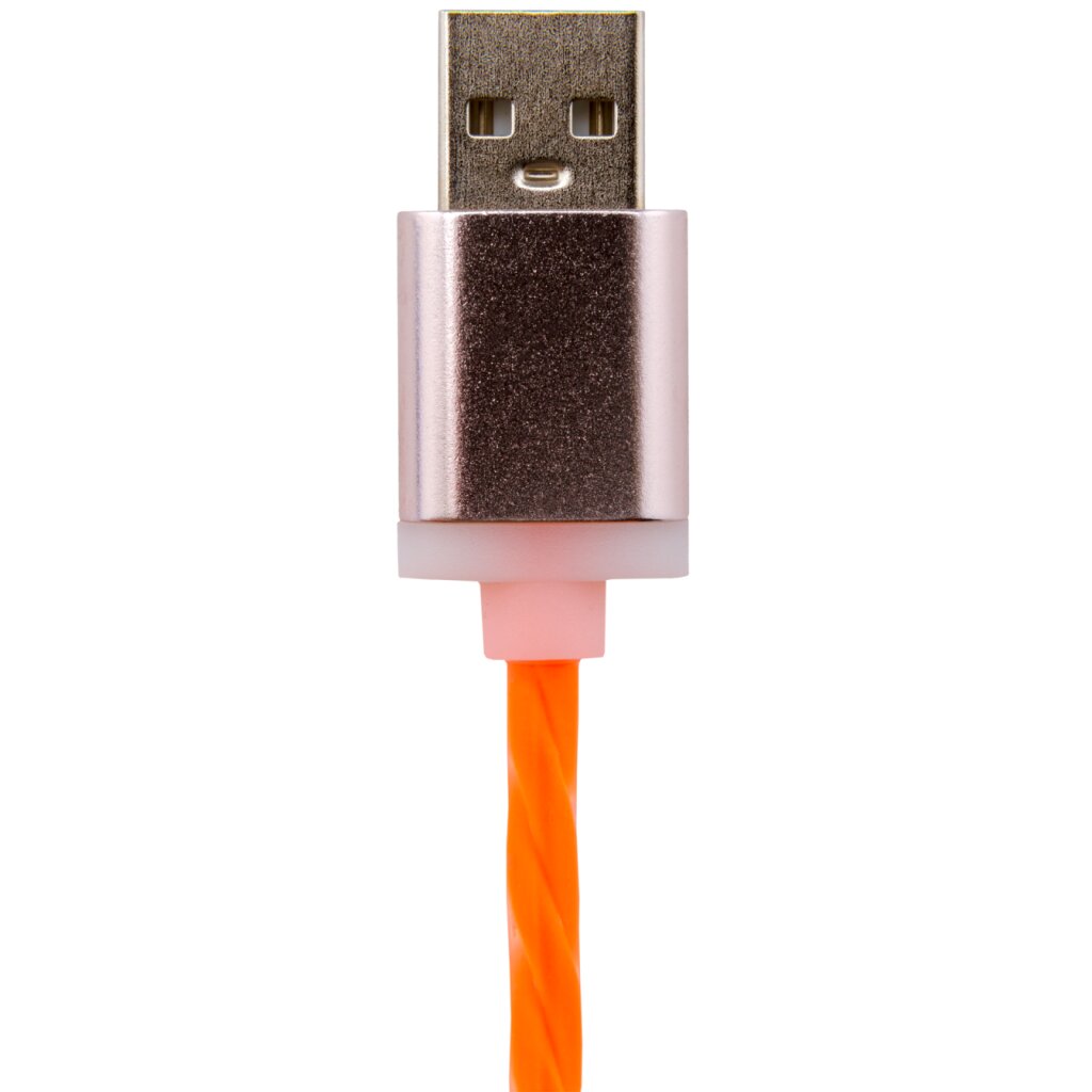 Кабель USB - Lightning 1м Or (силикон) оранжевый / Ret - Изображение 3