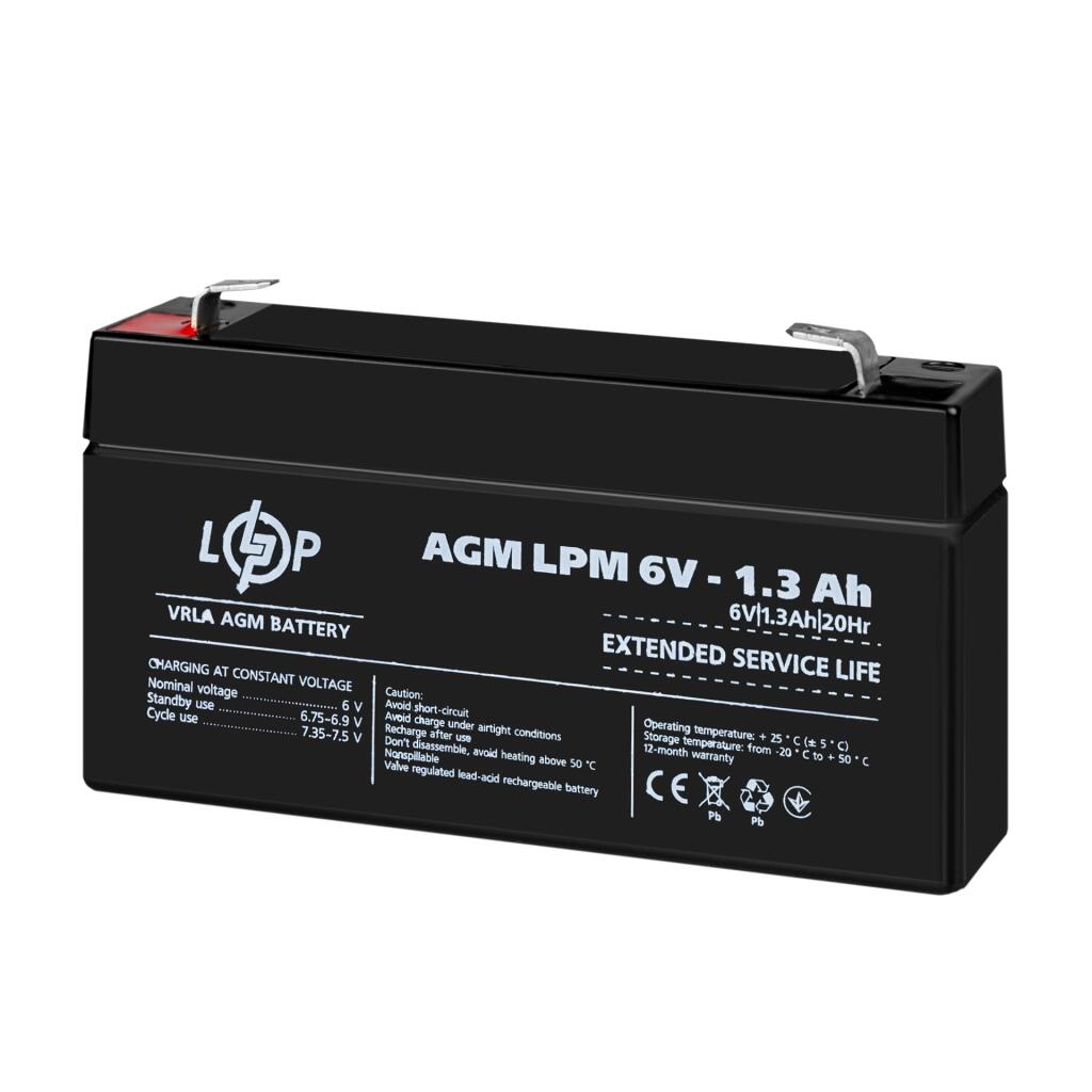 Распродажа Аккумулятор AGM LPM 6V - 1.3 Ah - Изображение 3