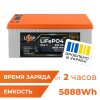 Аккумулятор LP LiFePO4 25,6V - 230 Ah (5888Wh) (BMS 200A/100А) пластик LCD Smart BT - Изображение 1