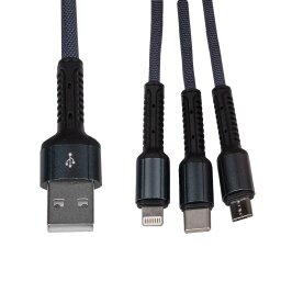 Кабель (шнур) LogicPower 3 в 1 USB 3.0 to Type-C/Lightning/Micro-USB 1м (C20CM)