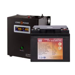 Комплект резервного питания для котла ИБП + литиевая (LiFePO4) батарея (UPS W500VA + АКБ LiFePO4 900W)