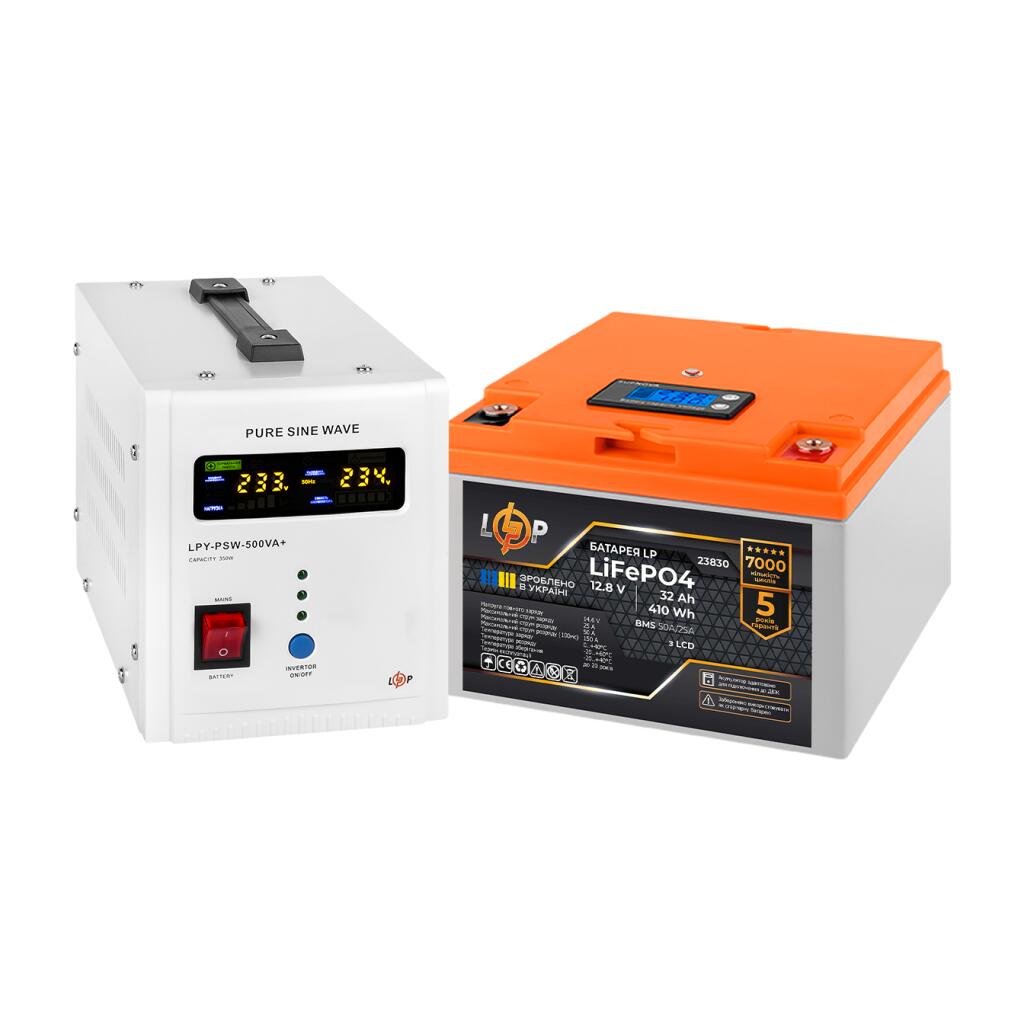 Комплект резервного питания LP (LogicPower) ИБП + литиевая (LiFePO4) батарея (UPS В500+ АКБ LiFePO4 410W) - Изображение 3