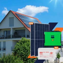 Солнечная электростанция (СЭС) Стандарт GRID 5kW АКБ 4.8kWh Gel 100 Ah