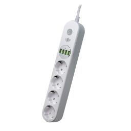 Сетевой фильтр (удлинитель) LP F24U4 (4x230V-2500W, 4xUSB-5V/3,4A 17W Auto Max)
