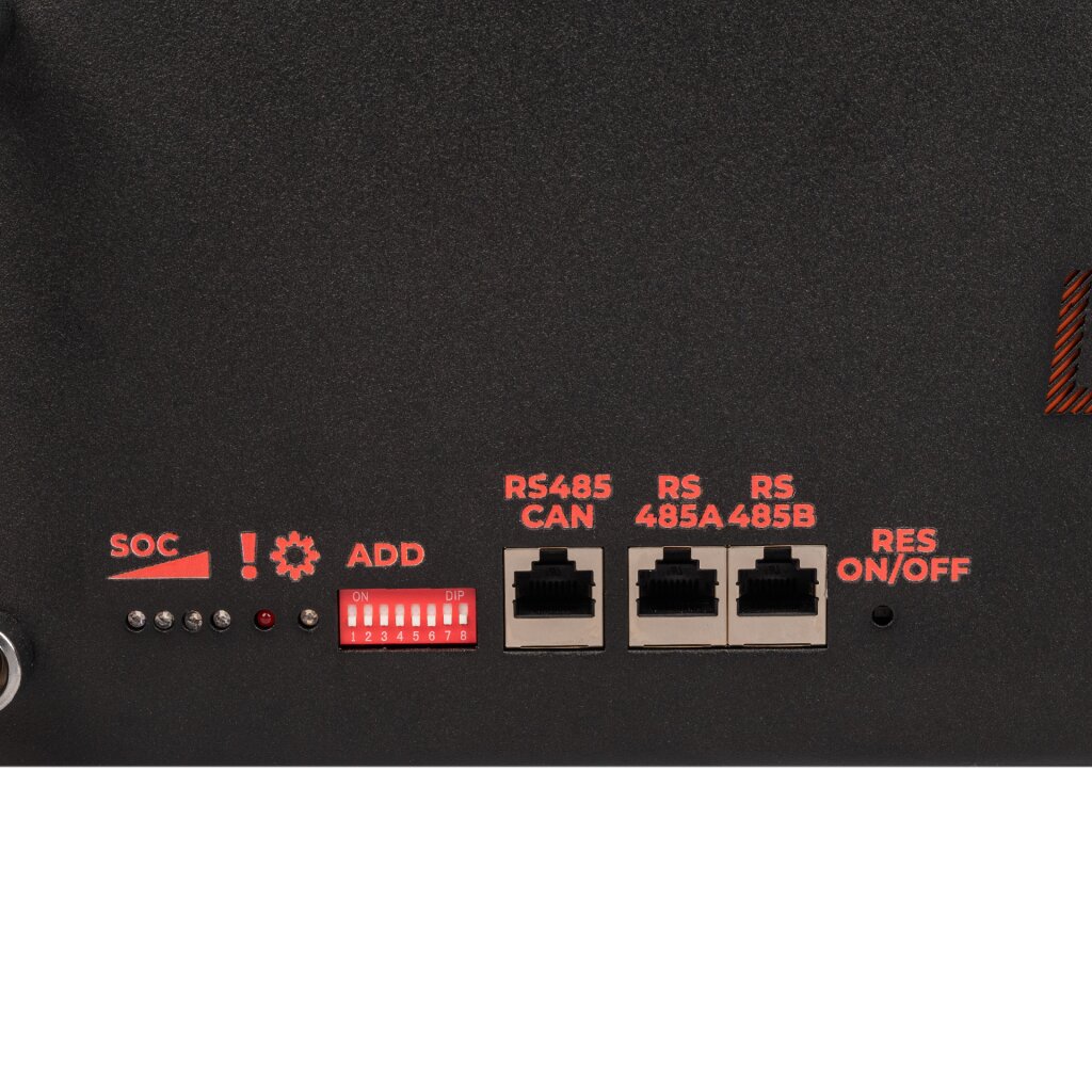 Акумулятор LP LiFePO4 51,2V - 100 Ah (5120Wh) (BMS SP 100A/50А) RM RS485/CAN LCD BL - Изображение 5