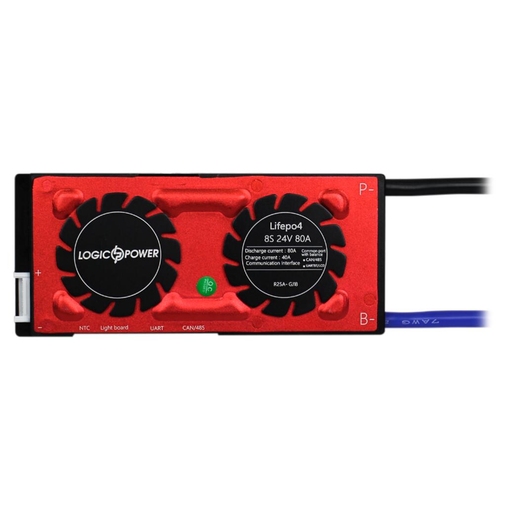 Smart BMS плата LP LiFePO4 24V 8S Dis 80A Ch 40A UART+RS485+CAN - Изображение 3