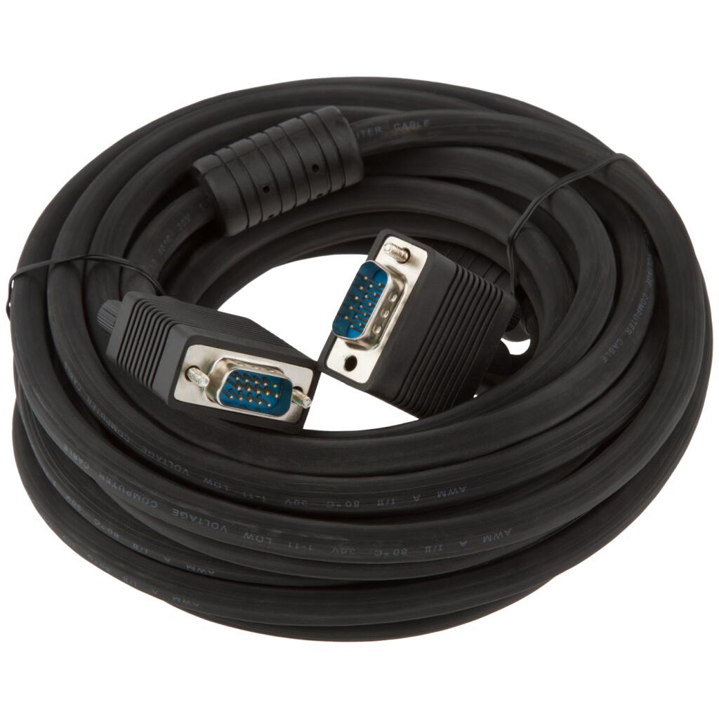 Кабель 7 м черный (с двумя ферритовыми кольцами) VGA-7.0BK - Изображение 1