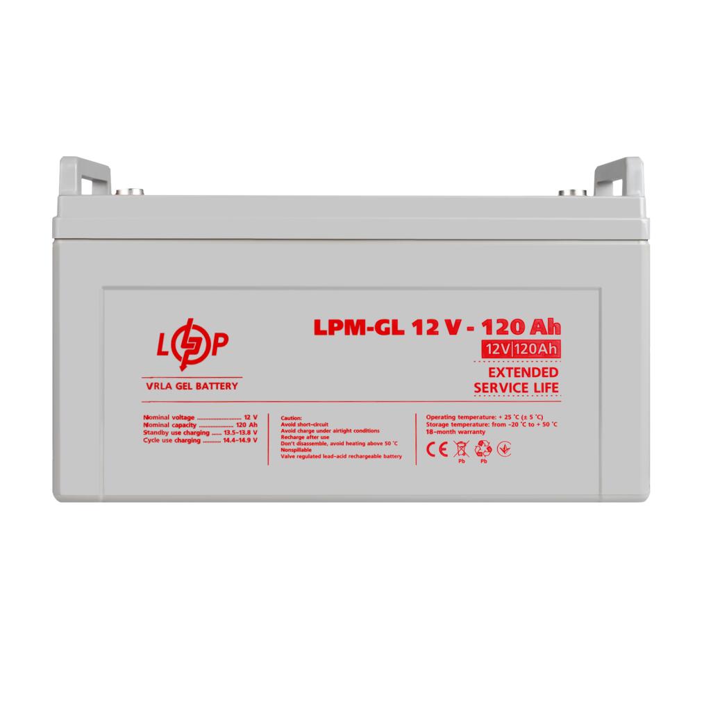 Акумулятор гелевий LPM-GL 12V - 120 Ah - Зображення 1
