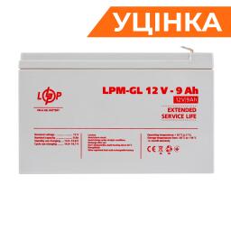 Аккумулятор гелевый LPM-GL 12V - 9 Ah Уценка 10.2024