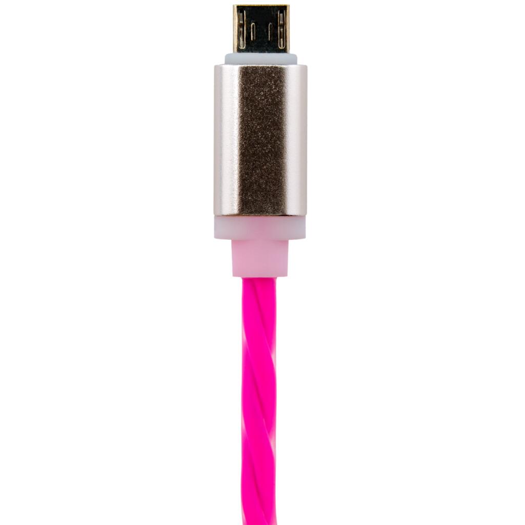 Кабель USB - micro USB 1м R-P (силикон) красно-розовый - Изображение 2