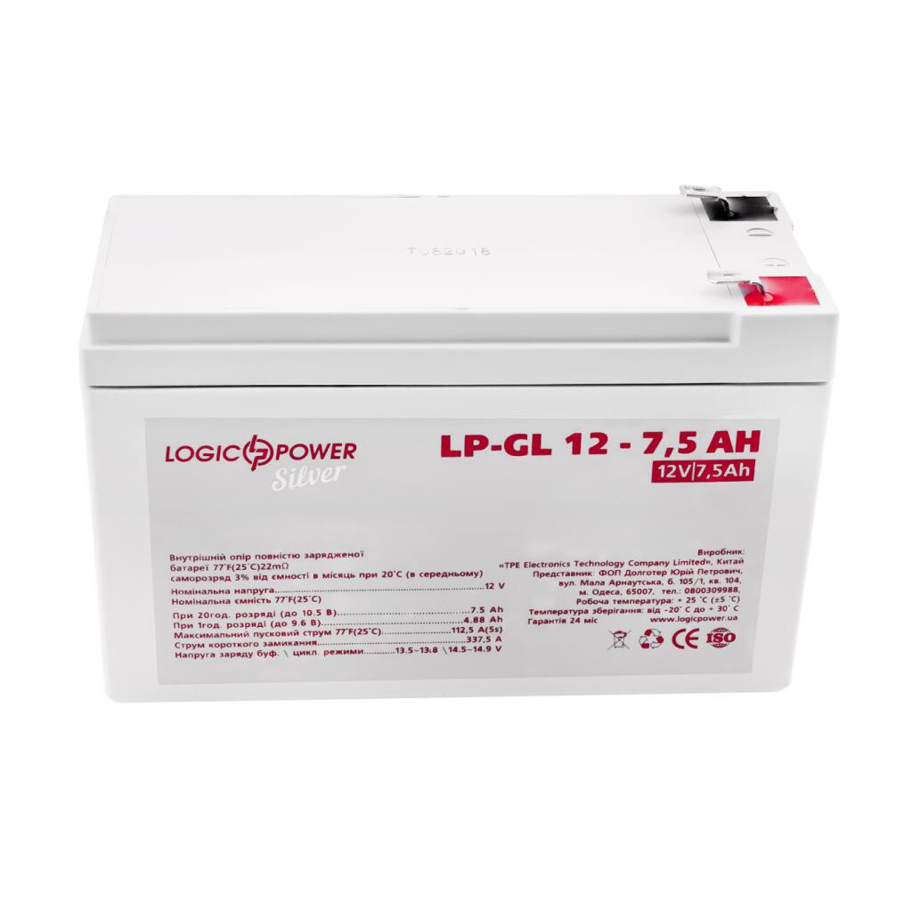 Акумулятор гелевий LP-GL 12V - 7.5 Ah Silver - Зображення 2