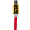 Кабель USB - micro USB 1м R (кож. плетение) красный / Retail - Изображение 2