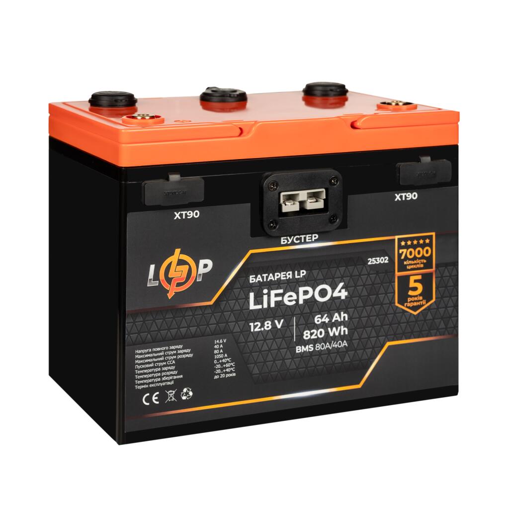 Универсальный аккумулятор (PowerBank) LP LiFePO4 12,8V - 64 Ah (820Wh) (BMS 80A/40А) 2XT90, 4xUSB, стартер - Изображение 4