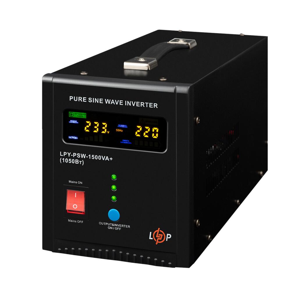 ДБЖ LogicPower LPY-PSW-1500VA+ (1050Вт) 10A/15A з правильною синусоїдою 24V - Зображення 2