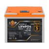 Аккумулятор LP LiFePO4 LCD 12V (12,8V) - 90 Ah (1152Wh) (BMS 50A/25A) пластик - Изображение 1