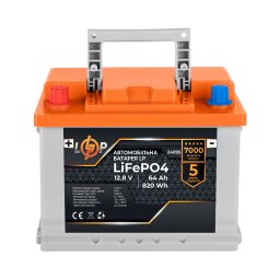 Автомобильный аккумулятор литиевый LP LiFePO4 12V - 64 Ah (+ слева) 