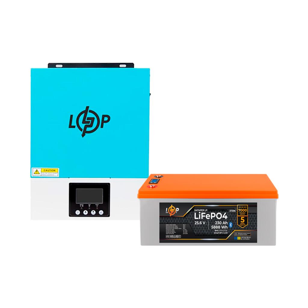 Комплект резервного питания LP(LogicPower) ИБП + литиевая (LiFePO4) батарея (UPS W3000 + АКБ LiFePO4 5888W) - Изображение 3