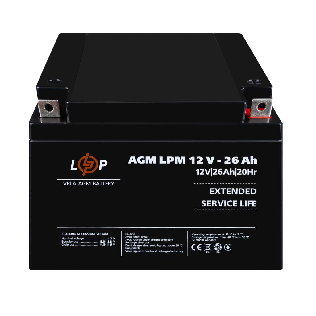УЦ Аккумулятор AGM LPM 12V - 26 Ah - Изображение 2