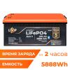 Аккумулятор LP LiFePO4 25,6V - 230 Ah (5888Wh) (BMS 200A/100А) пластик Smart BT - Изображение 2