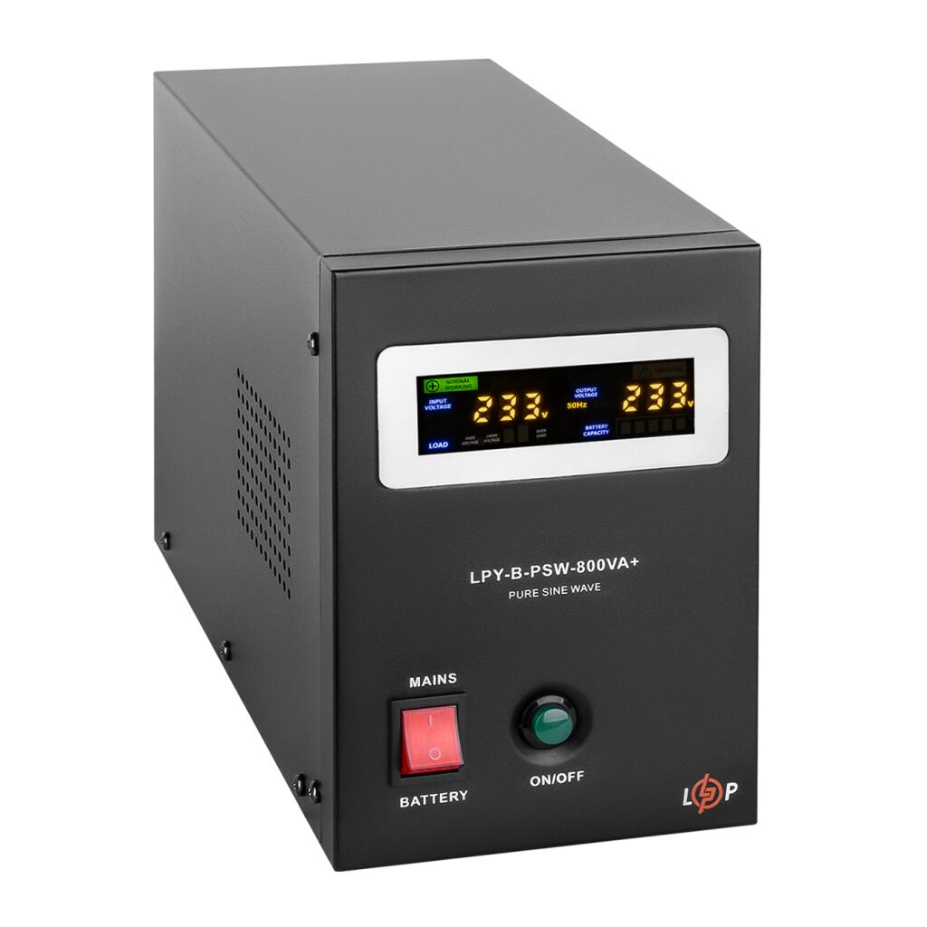 ДБЖ з правильною синусоїдою 12V LPY-B-PSW-800VA+(560Вт) 5A/15A - Зображення 2