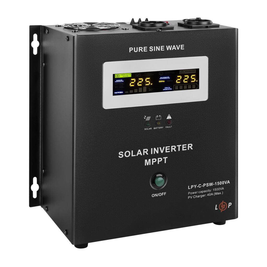 Сонячний інвертор (ДБЖ) LPY-С-PSW-1500VA (1050Вт) MPPT 24V - Зображення 3