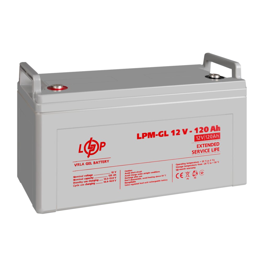 Аккумулятор гелевый LPM-GL 12V - 120 Ah - Изображение 4