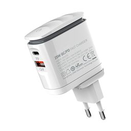 Зарядка для телефона LogicPower 25W (Type-C+USB) QC3.0 PD + кабель (Type-C to Type-C)