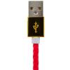 Кабель USB - micro USB 1м R (кож. плетение) красный / Retail - Изображение 3
