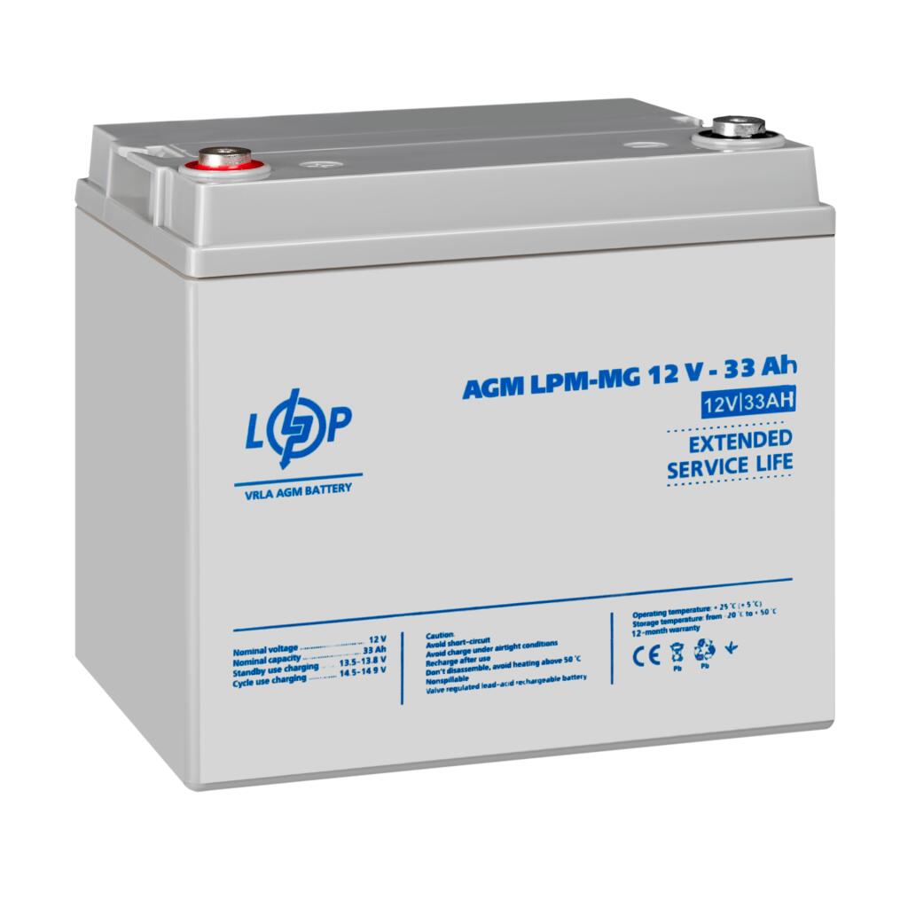Распродажа (6558) Аккумулятор мультигелевый AGM LPM-MG 12V - 33 Ah 09/2023 - Изображение 3