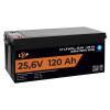 Акумулятор LP LiFePO4 25,6V - 120 Ah (3072Wh) (Smart BMS 100А) з BT пластик для ДБЖ - Зображення 4