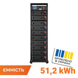 Высоковольтный аккумулятор LP LiFePO4 Battery HVM 512V 100Ah (51200 Wh) BMS 125А AB Lrack black