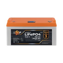 Аккумулятор LP LiFePO4 12,8V - 160 Ah (2048Wh) (BMS 150A/75А) пластик LCD null