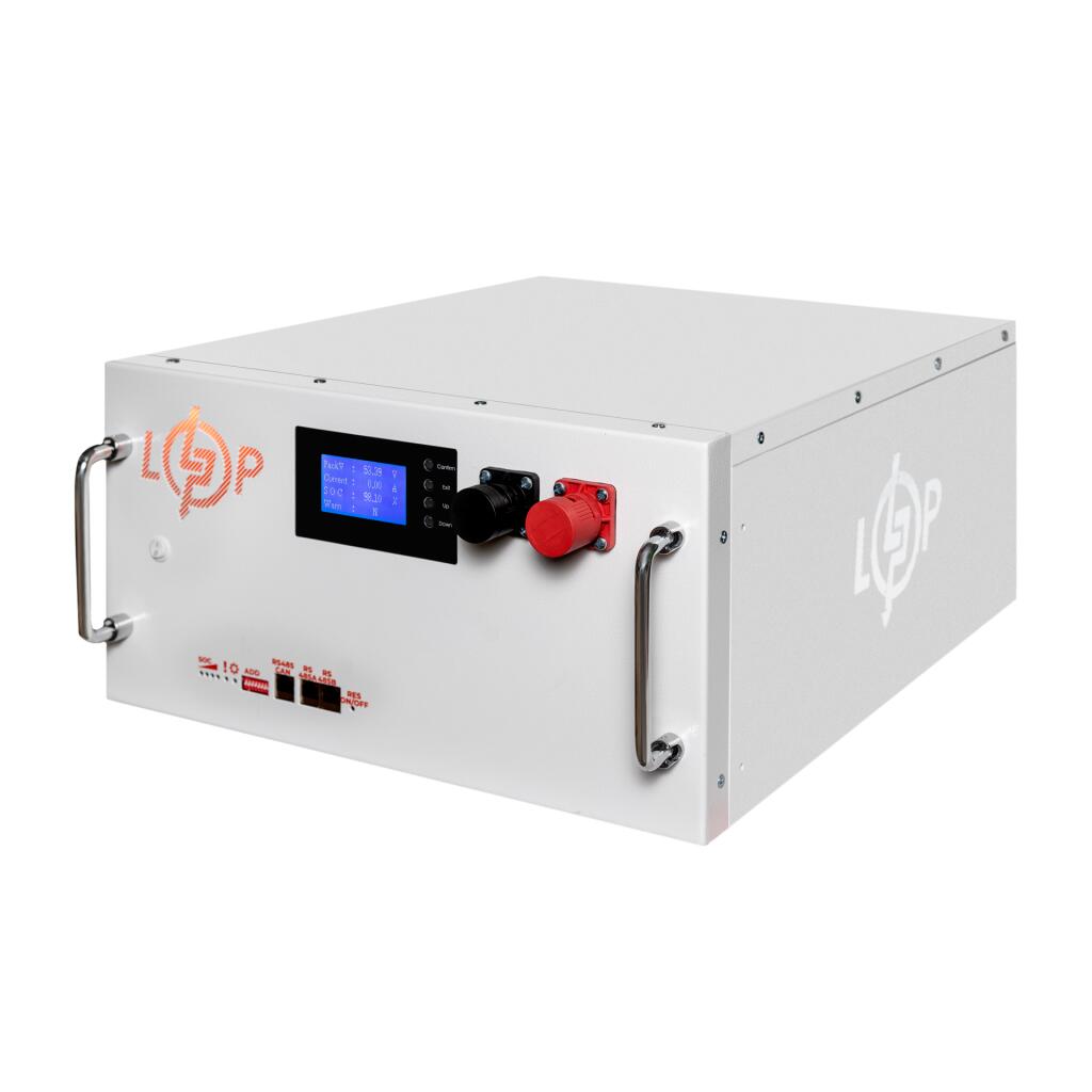 Акумулятор LP LiFePO4 51,2V - 230 Ah (11776Wh) (BMS SP 200A/100A) RM RS485/CAN LCD WH - Зображення 4