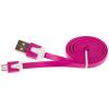 Кабель плоский USB - micro USB 1м СИРЕНЕВЫЙ - Изображение 1