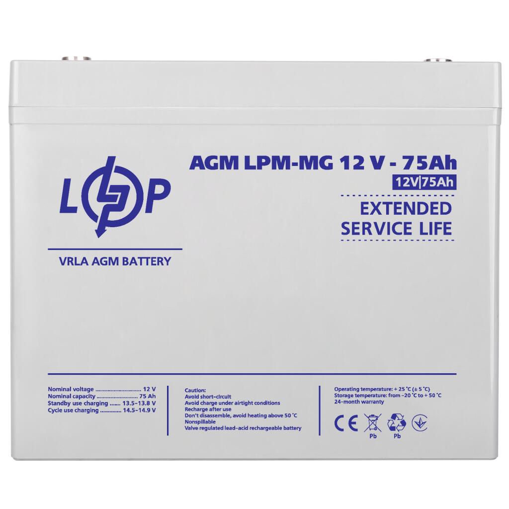 Акумулятор мультигелевий LPM-MG 12V - 75 Ah - Зображення 4