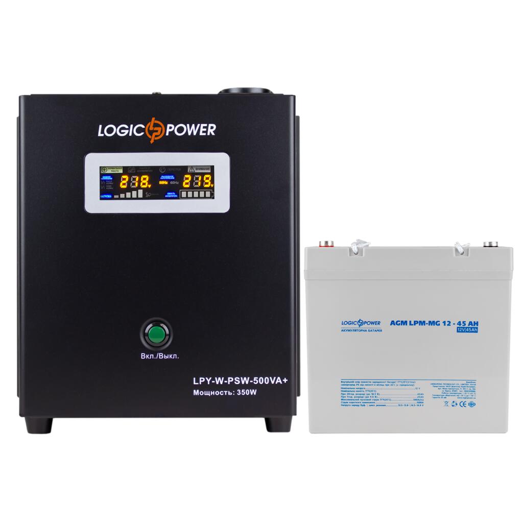 Комплект резервного живлення LogicPower ДБЖ + мультигелева батарея (UPS W500 + АКБ MG 540Wh) - Зображення 2