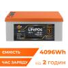 Акумулятор LP LiFePO4 25,6V - 160 Ah (4096Wh) (BMS 150A/75А) пластик LCD для ДБЖ - Зображення 2