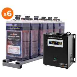 Комплект резервного живлення для підприємств ДБЖ + OPzS батарея (UPS W1000 + АКБ OPzS 3860W) 