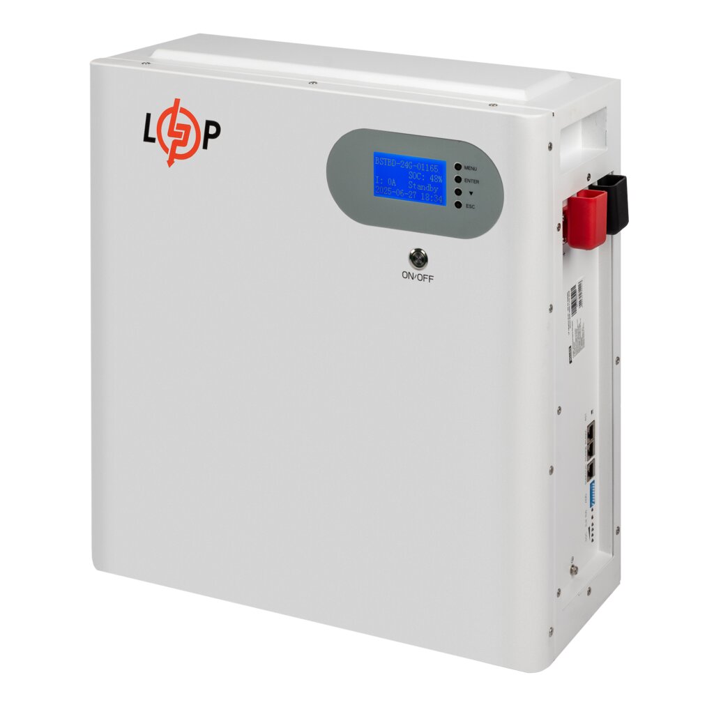 Акумулятор LP LiFePO4 51,2V - 100 Ah 5120Wh (Smart BMS 100A) з LCD WAB RS485/CAN - Изображение 5